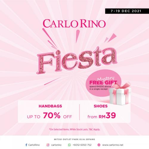 Carlo Rino Fiesta Sale Up To 70% OFF at Mitsui Outlet Park (7 December 2021 - 19 December 2021)