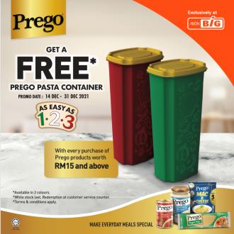 AEON BiG Prego FREE Pasta Container Promotion (14 December 2021 - 31 December 2021)