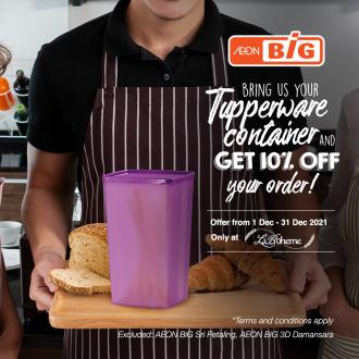 AEON BiG LaBoheme 10% OFF Promotion with Tupperware Containers (1 December 2021 - 31 December 2021)