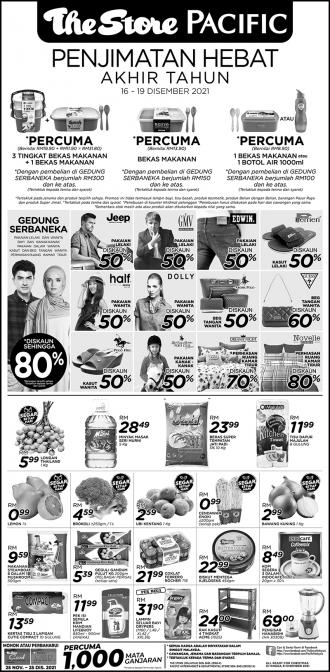 The Store and Pacific Hypermarket Year End Sale Weekend Promotion (16 December 2021 - 19 December 2021)