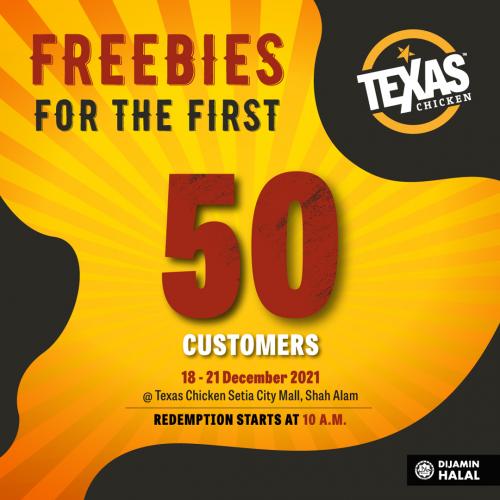 Texas Chicken Setia City Mall Opening Promotion (18 December 2021 - 21 December 2021)