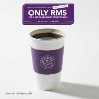 Coffee Bean Dark Roast @ RM5 Promotion at Genting Highlands Premium Outlets (17 Dec 2021 - 2 Jan 2022)