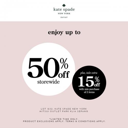 Kate Spade Special Sale Up To 50% OFF at Mitsui Outlet Park (20 December 2021 - 23 December 2021)