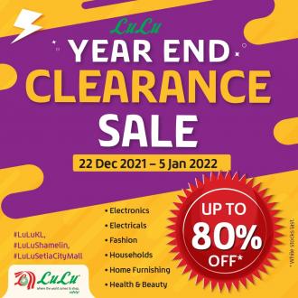 LuLu Year End Clearance Sale Up To 80% OFF (22 December 2021 - 5 January 2022)
