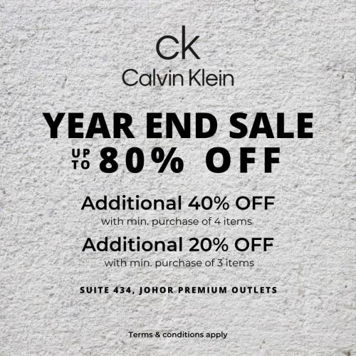 Calvin Klein Year End Sale Up To 80% OFF at Johor Premium Outlets (24 December 2021 onwards)