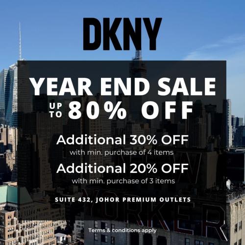 DKNY Year End Sale Up To 80% OFF at Johor Premium Outlets (20 August 2020 - 31 August 2020)