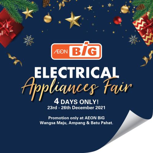 AEON BiG Electrical Appliances Fair Promotion (23 December 2021 - 26 December 2021)