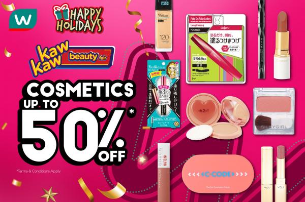 Watsons Cosmetics Sale Up To 50% OFF (23 December 2021 - 27 December 2021)
