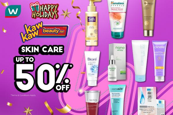Watsons Skincare Sale Up To 50% OFF (23 December 2021 - 27 December 2021)
