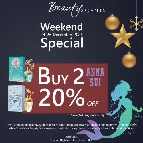 Beauty Scents Weekend Sale at Genting Highlands Premium Outlets (24 December 2021 - 26 December 2021)