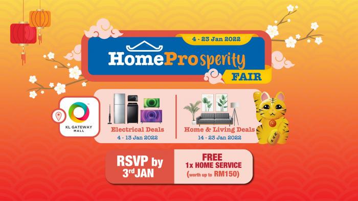 HomePro CNY HomeProsperity Fair Sale (4 January 2022 - 23 January 2022)