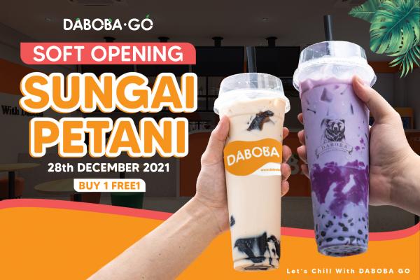 Daboba Go Sungai Petani Soft Opening Promotion (28 December 2021 - 29 December 2021)
