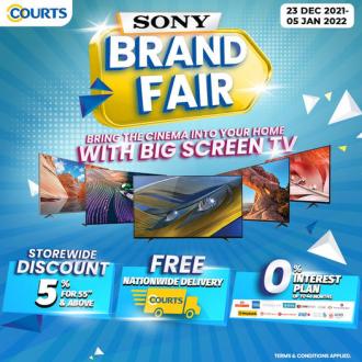 COURTS Sony Brand Fair Sale (23 Dec 2021 - 5 Jan 2022)