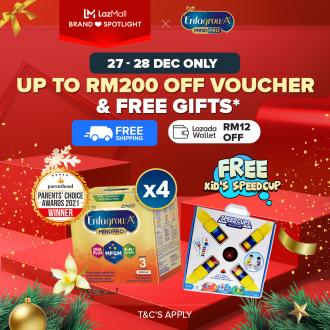 Enfagrow A+ Lazada Brand Spotlight Promotion Up To RM200 OFF Voucher (27 Dec 2021 - 28 Dec 2021)