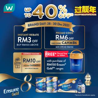 Watsons Online Ensure Promotion Up To 40% OFF & FREE Promo Code (28 December 2021 - 30 December 2021)
