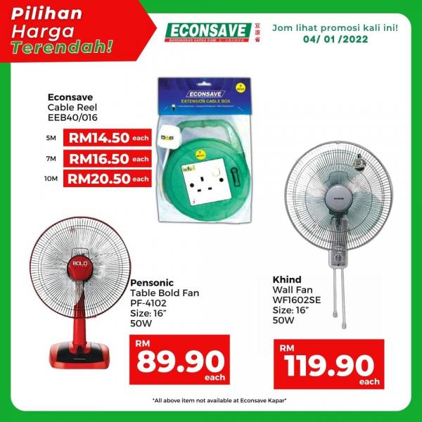 Econsave Lowest Price Promotion (valid until 4 January 2022)