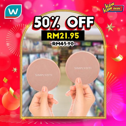 Watsons Kaw Kaw Deals Sale Up To 50% OFF (30 December 2021 - 3 January 2022)