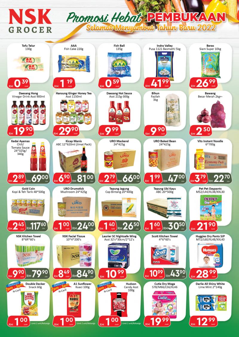 NSK Grocer Quill City Mall Opening Promotion (31 December 2021 - 5 January 2022)