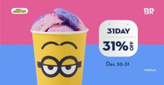 Baskin Robbins 31st Celebration 31% OFF Promotion (30 Dec 2021 - 31 Dec 2021)