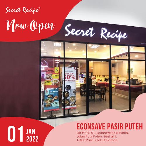 Secret Recipe Pasir Puteh Opening Promotion 50% OFF Slice Cake (1 January 2022 - 3 January 2022)