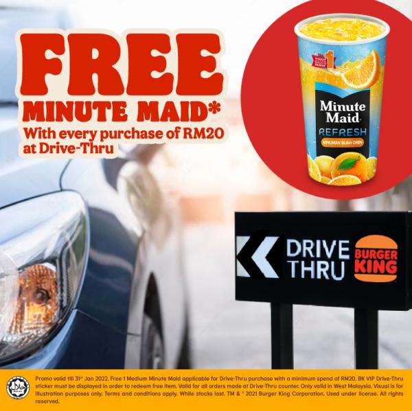 Burger King Drive-Thru VIP FREE Onion Rings Promotion (valid until 31 January 2022)