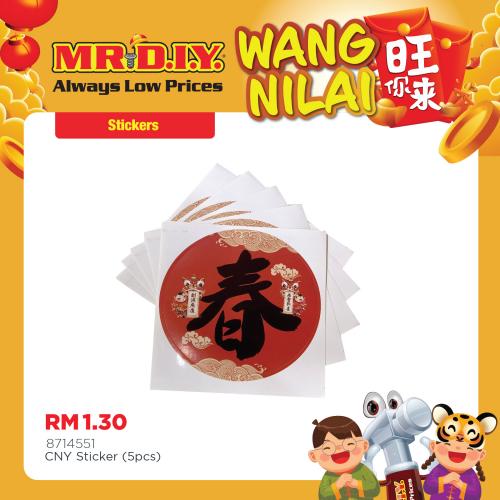 CNY Sticker (5pcs) @ RM1.30