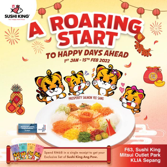 Sushi King Chinese New Year Promotion at Mitsui Outlet Park (1 January 2022 - 15 February 2022)