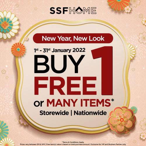 SSF Home Buy 1 FREE 1 Or FREE Many Items Sale (1 January 2022 - 31 January 2022)
