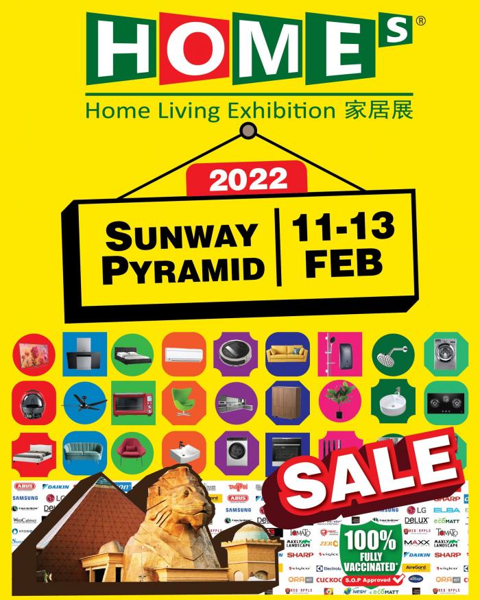HOMEs Home Living Exhibition Sale at Sunway Pyramid (11 February 2022 - 13 February 2022)