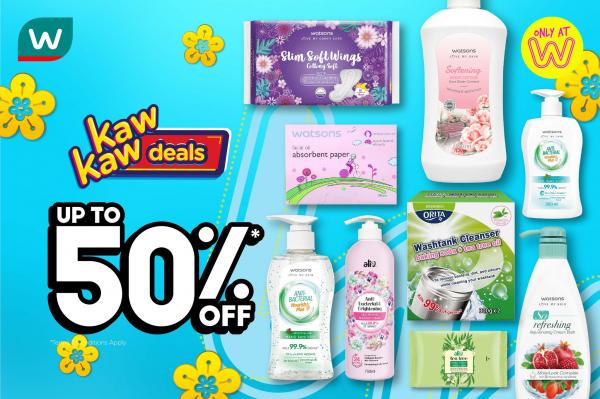 Watsons Brand Products Sale Up To 50% OFF (6 January 2022 - 10 January 2022)