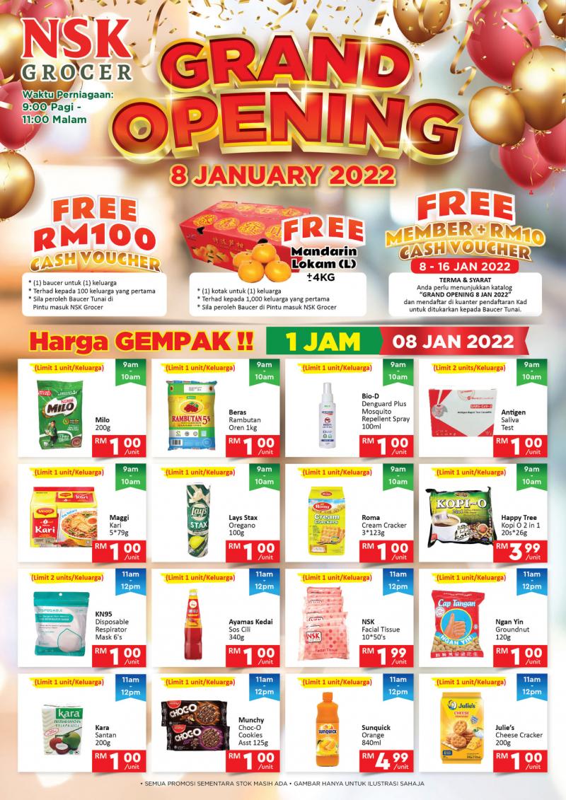 NSK Grocer Quill City Mall Opening Promotion (8 January 2022 - 16 January 2022)