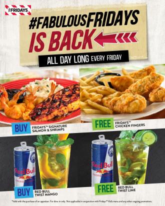 TGI Fridays Fabulous Fridays Buy 1 Get 1 FREE Promotion