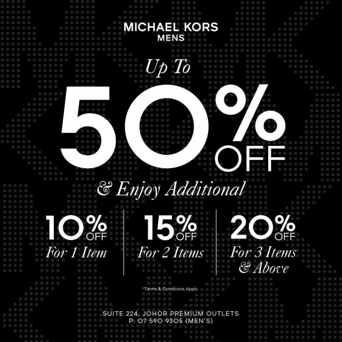 Michael Kors Mens Special Sale Up To 50% OFF at Johor Premium Outlets (5 January 2022 - 25 January 2022)