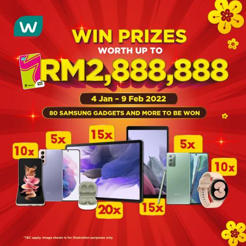 Watsons CNY FREE Health & Beauty Voucher Promotion (valid until 6 March 2022)