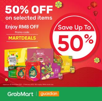 Guardian GrabMart Promotion Up To 50% OFF (28 December 2021 - 3 February 2022)