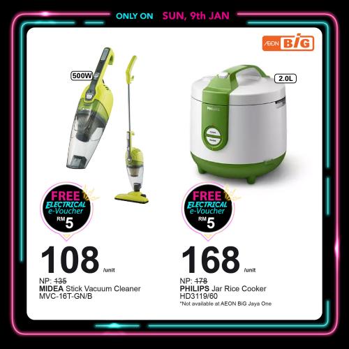 AEON BiG Electrical Appliances Promotion FREE e-Voucher (9 January 2022)