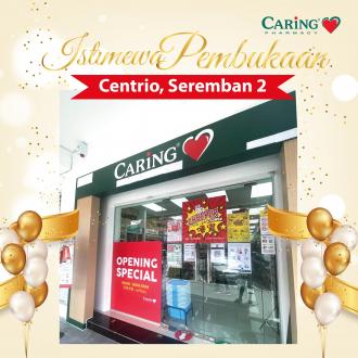 Caring Pharmacy Centrio Seremban 2 Opening Promotion (7 January 2022 - 17 January 2022)
