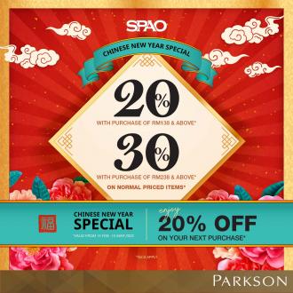 Parkson SPAO Chinese New Year Promotion (10 January 2022 - 13 February 2022)