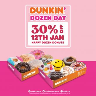 Dunkin Donuts Dozen Day Promotion 30% OFF (12 January 2022)