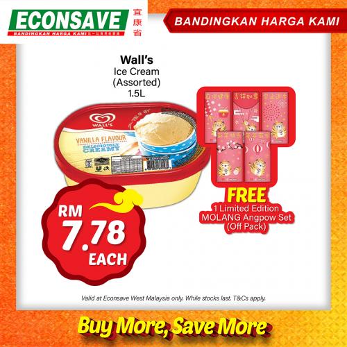 Wall's Ice Cream 1.5L @ RM7.78
FREE Limited Edition MOLANG Angpow Set (Off Pack)