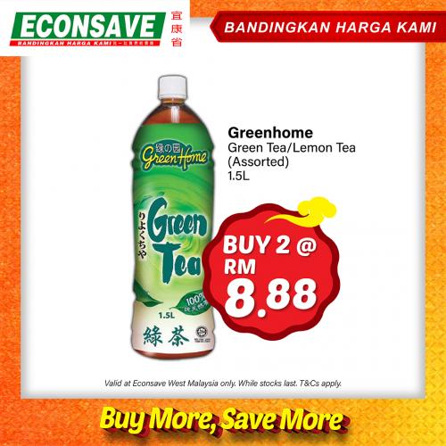 Greenhome Green Tea / Lemon Tea 1.5L @ 2 for RM8.88