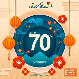 Arnold Palmer Chinese New Year Promotion Up To 70% OFF at Freeport A'Famosa