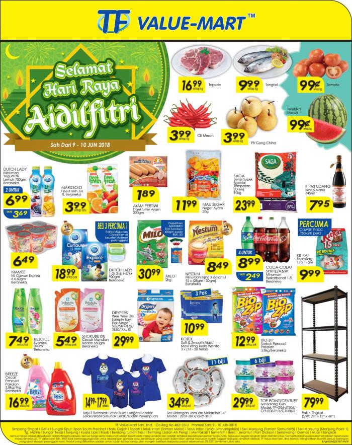 TF Value-Mart Hari Raya Aidilfitri Promotion (9 June 2018 - 10 June 2018)