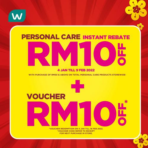Watsons Personal Care Sale Up To 50% OFF (13 January 2022 - 18 January 2022)