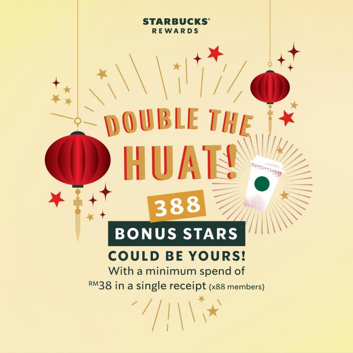 Starbucks Rewards Double the Huat Contest (16 January 2022 - 31 January 2022)