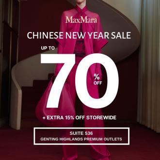 Max Mara CNY Sale at Genting Highlands Premium Outlets (5 January 2022 - 31 January 2022)