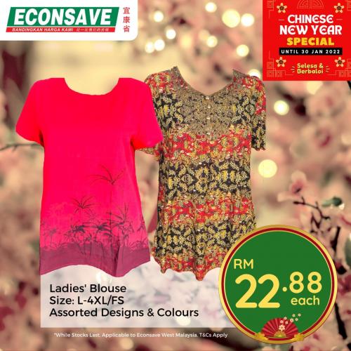 Econsave Chinese New Year Ladies Wear Sale (valid until 30 January 2022)