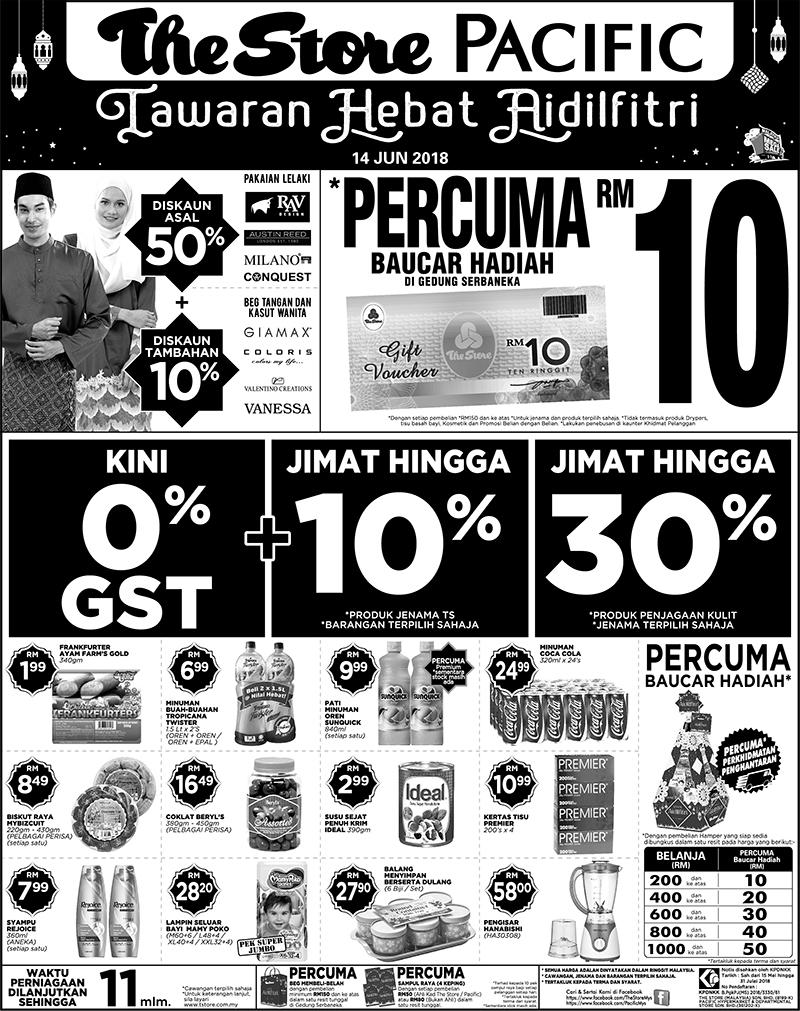 The Store and Pacific Hypermarket Raya Mega Sale Promotion (14 June 2018)