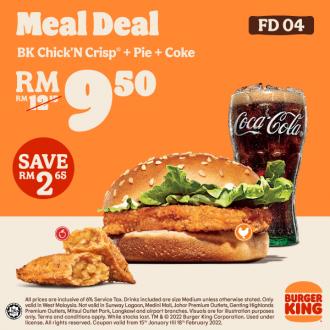 Burger King Meal Deal Promotion (15 January 2022 - 18 February 2022)