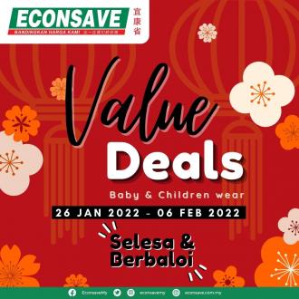 Econsave Baby & Children Wear Value Deals Promotion (26 Jan 2022 - 6 Feb 2022)